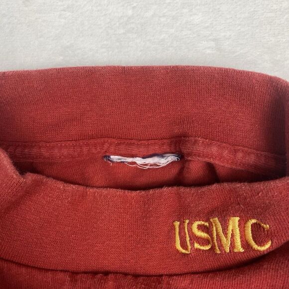 Vintage 90s Marina Corps Marathon USMC Shirt Mens Extra Large Red Long Sleeve - Picture 10 of 10